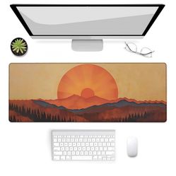 Brand new Gaming Mouse Pad, Boho Sunset Mouse Pad, Desk Mat, Non-Slip Rubber Base MousePads for Computers Laptop Office School Home Accessories Decor 