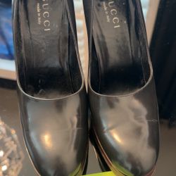Gucci wood heels