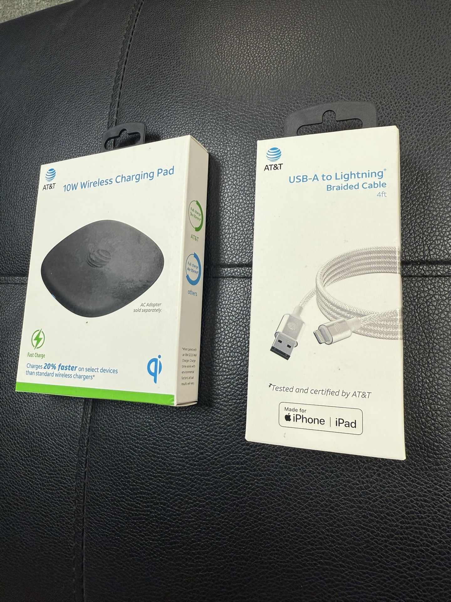 📦 AT&T Tech Bundle – Wireless Charger + Lightning Cable – Only $25!