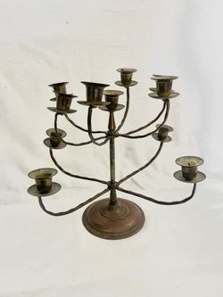 Vintage Brass Candelera