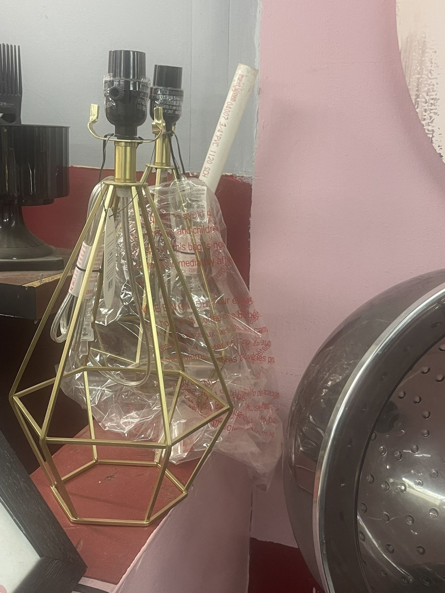 Gold Geometric Lamps