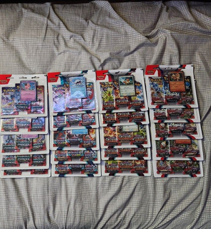 Pokemon 3 Pack Blister Lot