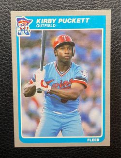 1985 Kirby Puckett Fleer Rookie Card. HOF.