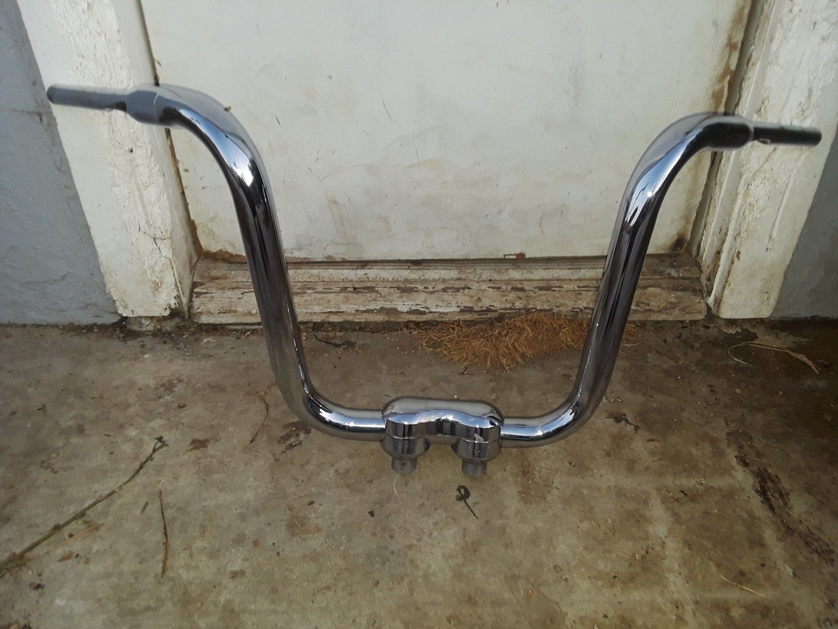 16" APE HANGERS ORIGINAL CARLINI DESIGN 1.5 TO 1" HARLEY OR CHOPPER CHUBBY HANDLEBARS WITH RISERS $200