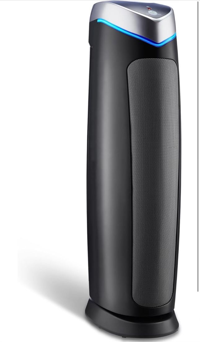 GermGuardian 5-In-1 HEPA Air Purifier for Home, Large Rooms Up To 915 Sq. Ft. with HEPA Pet Air Filter, UV-C Light & Odor Reduction, AC5250PT, 28" Tow