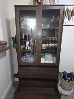 Cabinet with display case