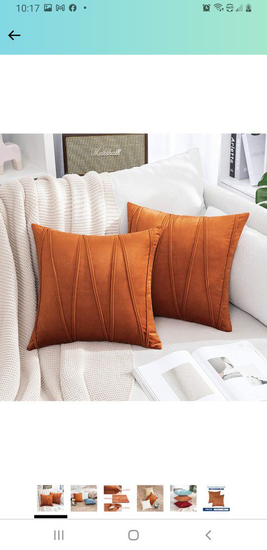 Miulee 18x18 Pillow Cover Only 2pc 