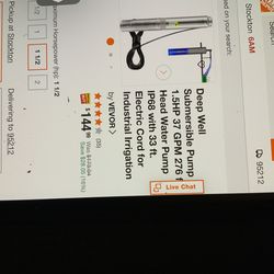 Submergible pump one and a half horsepower