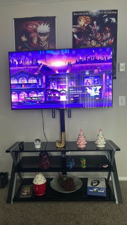 Roku 55’ tv with stand attached