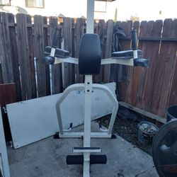 2 piece Olympic Bench press w Olympic Bar/1 Bench Press Curl Arm Stand  w Leg Machine inc
