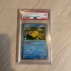 Psyduck 007/132 Pokemon Mega Evolution Three Pack Blister PSA 9
