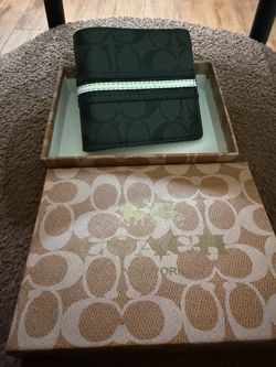 Coach Signature Bifold Wallet with Stripe