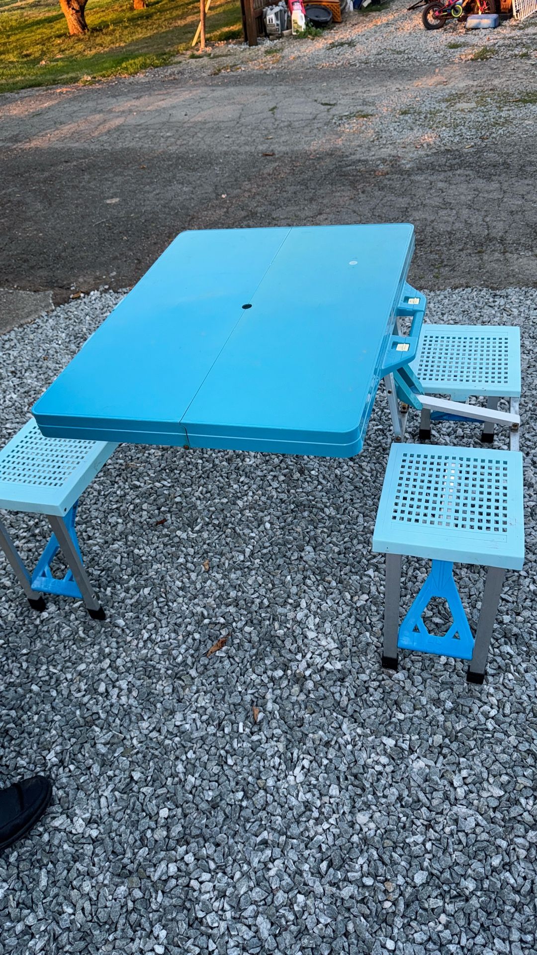 Kids Folding Table Blue Color Great Condition