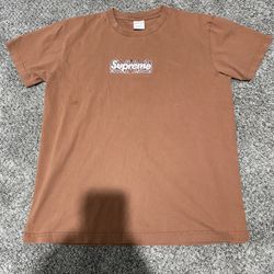Brown Supreme Shirt 100 Percent Authentic
