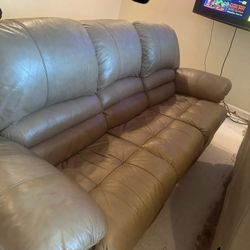 Leather Couch And Loveseat And Recliner 