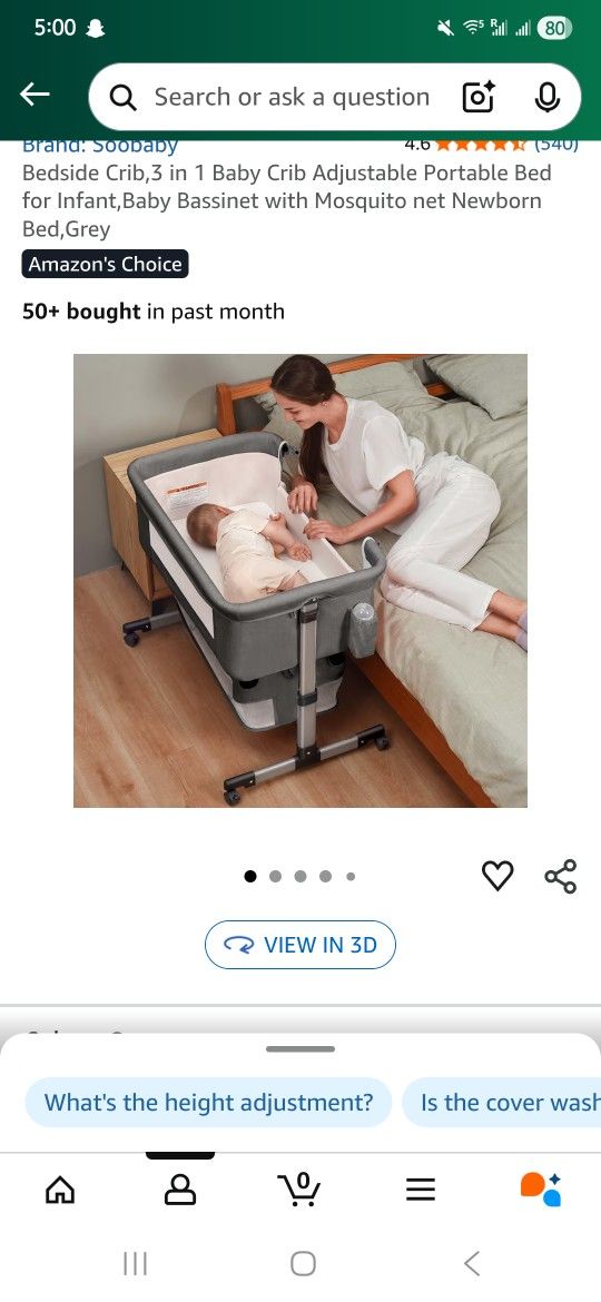 Bed Side Crib 3 In 1