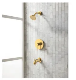 Project Source 65873X-134408 Brushed Gold Tub Shower Faucet with Valve New
