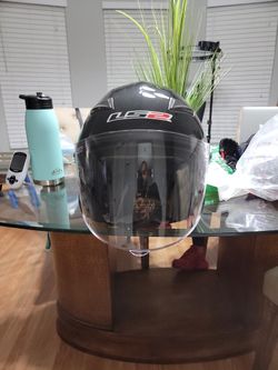 Black Ls2 Motorcycle Helmet Size Mens Medium