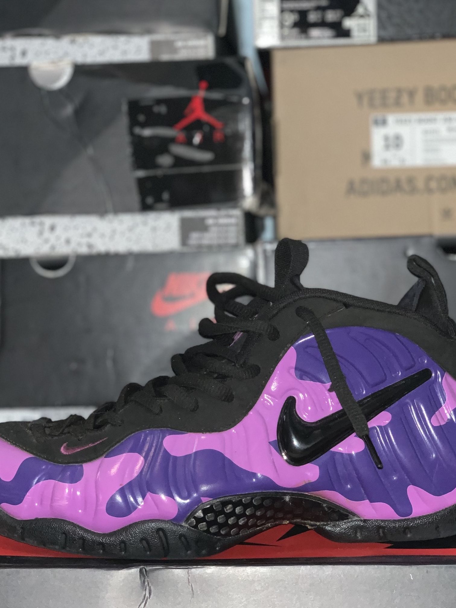 Nike Air Foamposite Pro Purple Camo Size 8 Used Nike Shoes