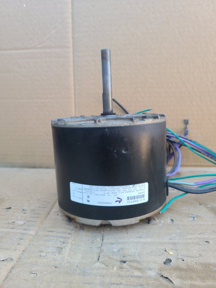 1/4 HP 208-230V 850RPM AC UNIT CONDENSER MOTOR. I HAVE ANY SIZE ON CAPACITORS CONDENSER AND BLOWER MOTORS.