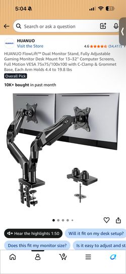 Huanuo Dual Monitor Stand