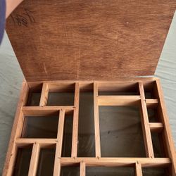 Miniature Glass Wood Display Case Solid Heavy