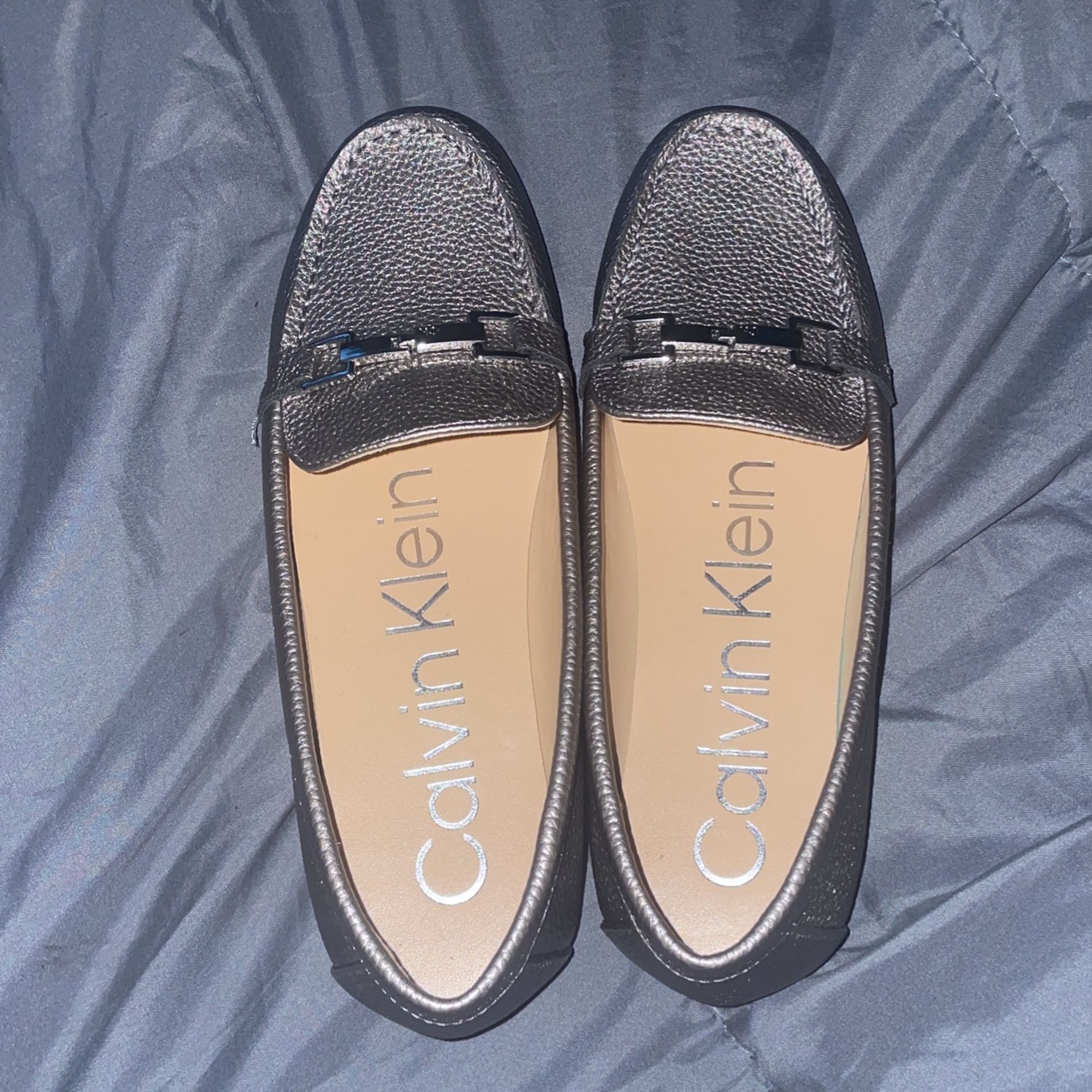 Calvin Klein Round Toe Rubber Sole Casual Style Street Style Plain Size 7