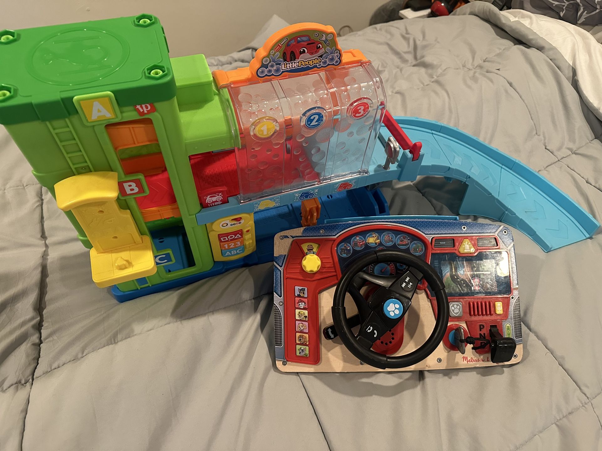 Ramp And Steering Wheel Toys