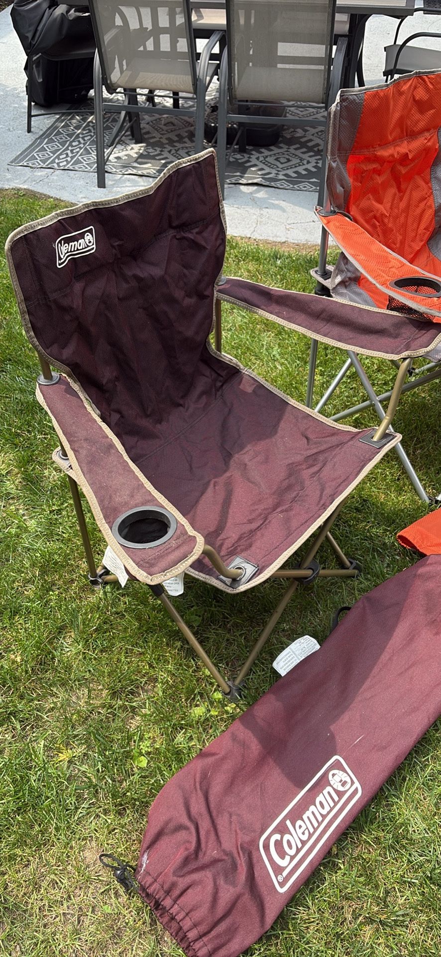 Camping Beach Yard Folding Chairs With Carry Bags