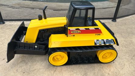 Vintage Black And Yellow Tonka 738 Bulldozer Great Outdoor Toy