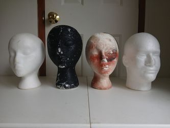 4 Styrofoam Mannequin Heada