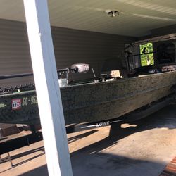 2016lowrs Boat 115-80 Jet  75 Hours 20 Foot Long 96 Inches Wide Ipilot  Trolling MotorHarmon Fish finder 