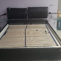 Leather Queen Size Bed 