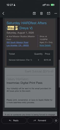 mau P hard summer after party tickets