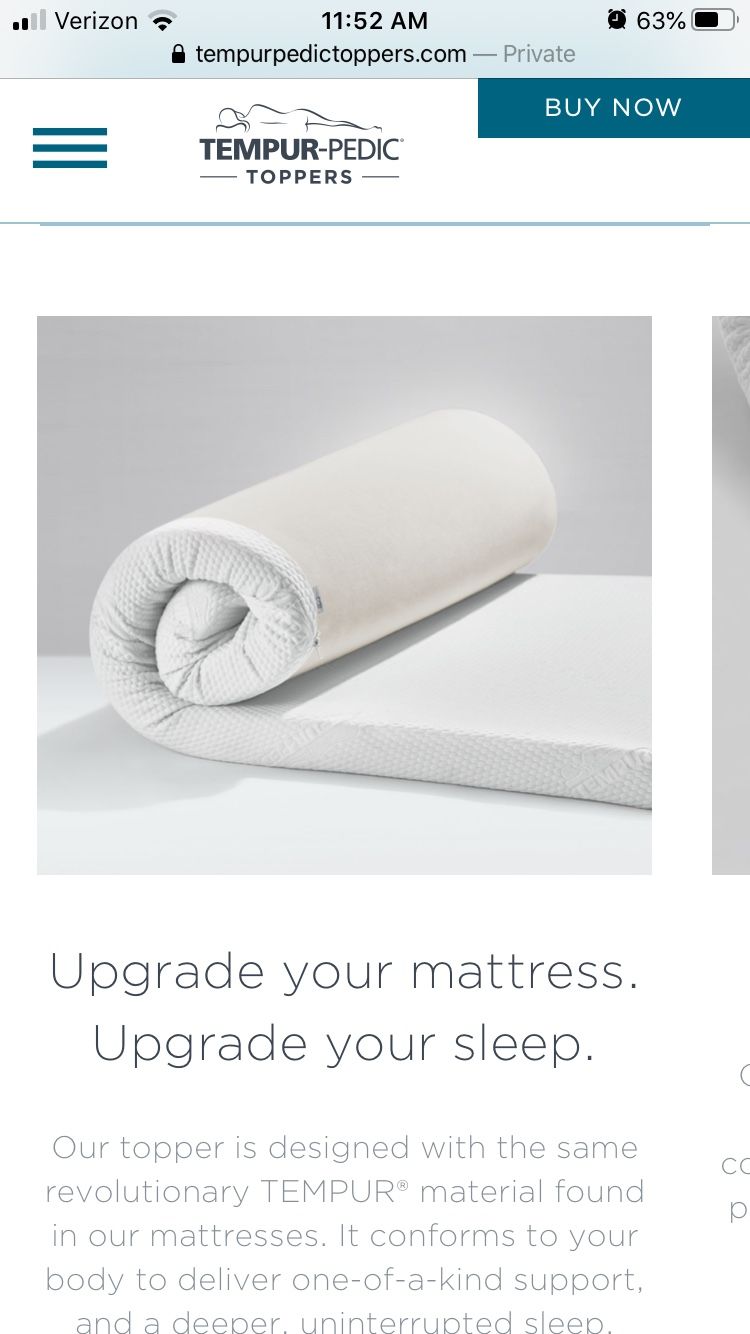 TEMPUR PEDIC mattress topper (FULL size) for Sale in WA OfferUp