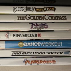 Wii Game Bundle Lot – Guitar Hero, FIFA, Nights + More