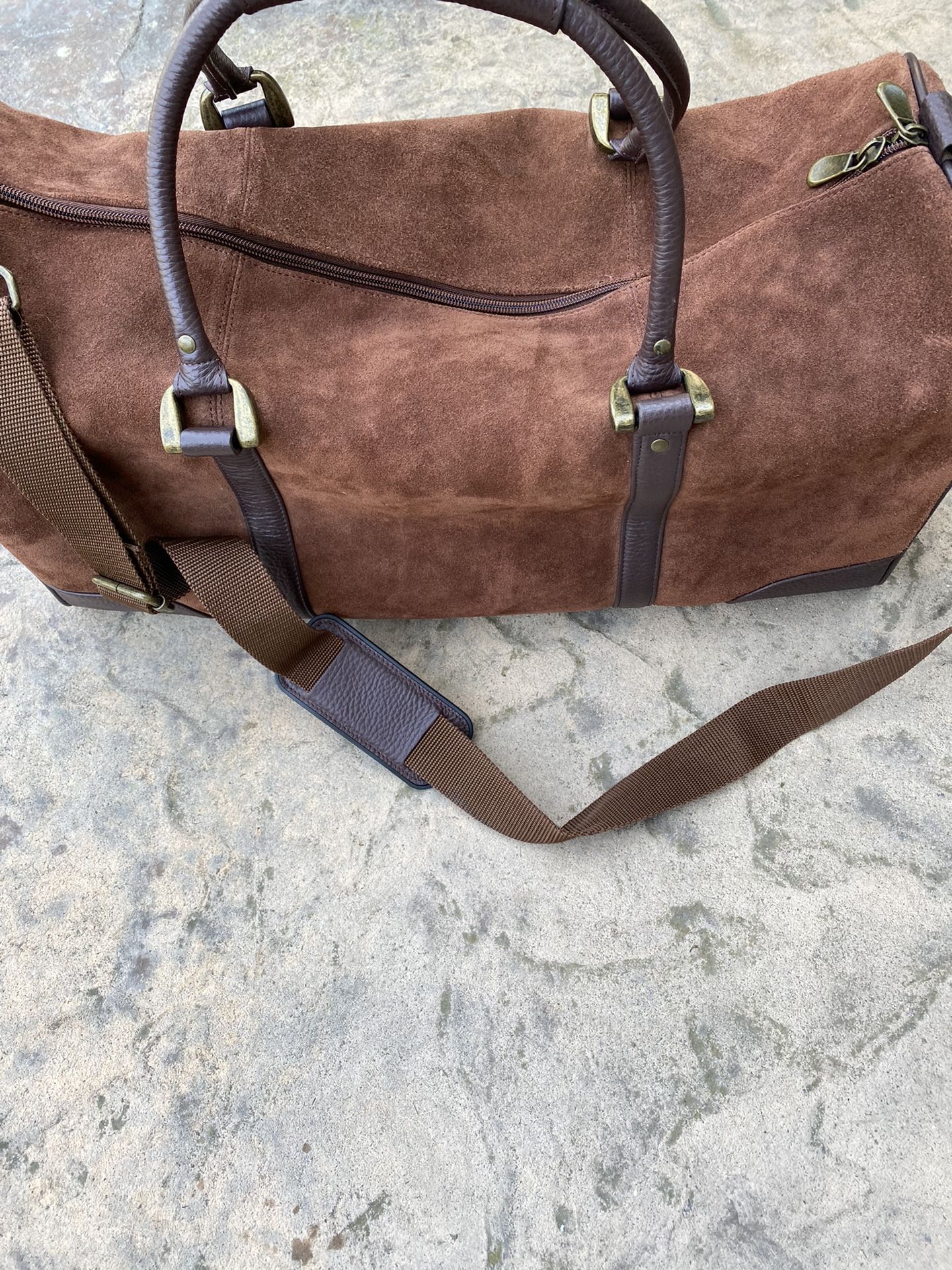 Suede Duffle Bag
