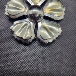 Silver Color Flower Brooch 