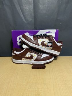 Nike Dunk SB Low Supreme Barkoot Brown White Stars Size 8.5
