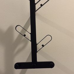 Black metal wall Mount Coat Rack