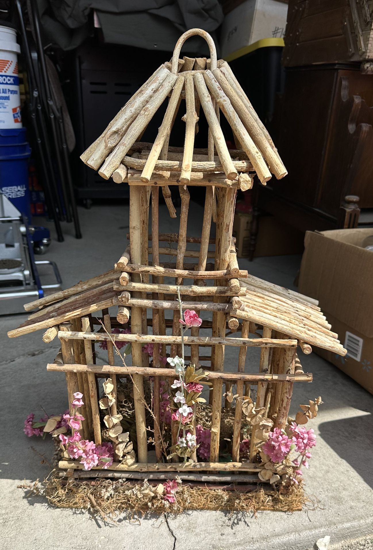Wooden Decorative Bird Cage
