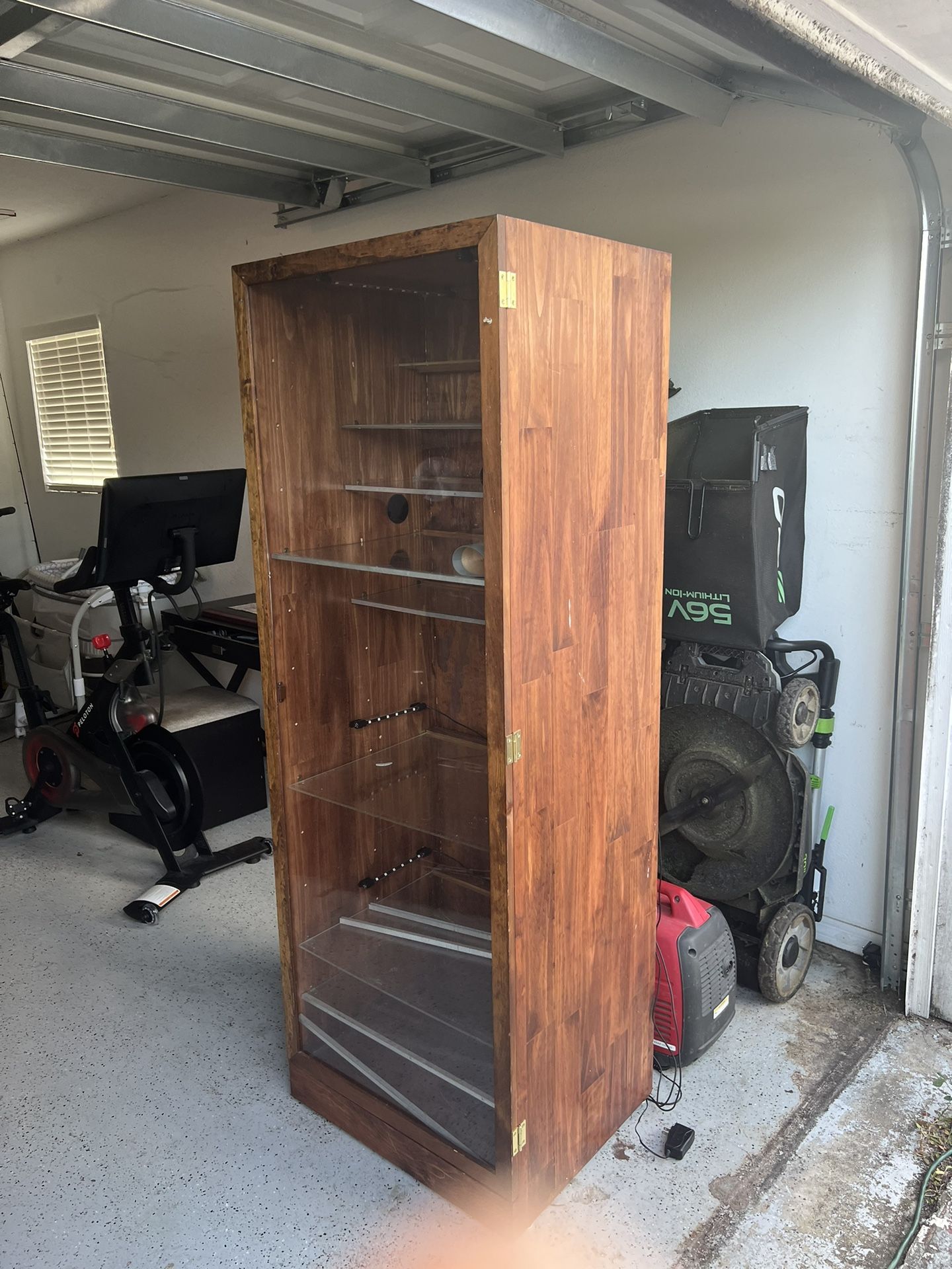 Lighted Wooden Display Case