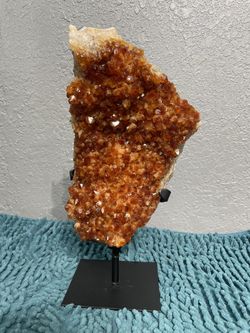 Citrine Cluster Crystal On Stand 