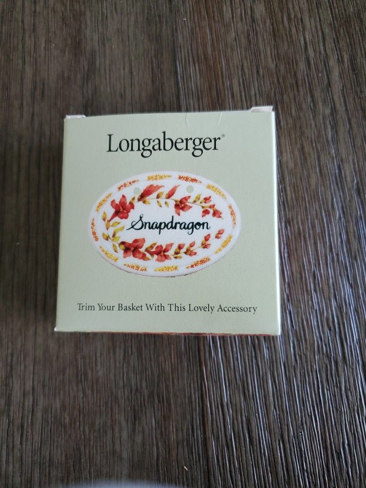 Longaberger 1998 May Series Snapdragon Basket Tie-On