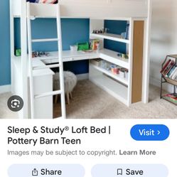 Pottery Barn Loft Bed & Desk 