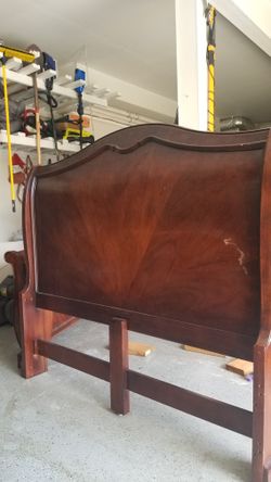 Solid wood queen size bed