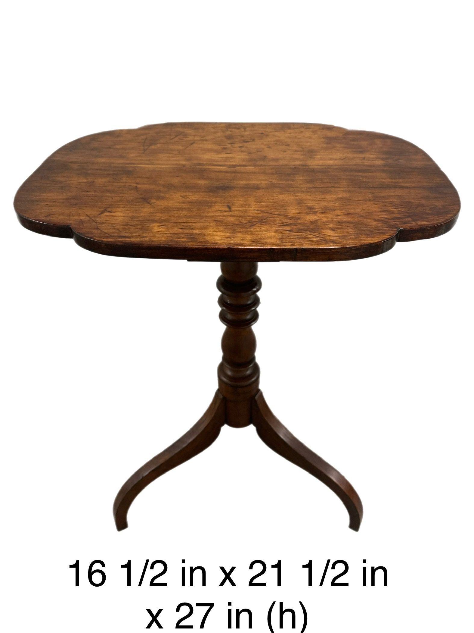 19th Century Cloverleaf Candle Stand ~ Antique