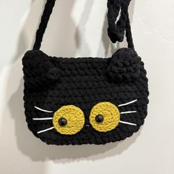 Handmade with love: Cute Crochet Cat Bag