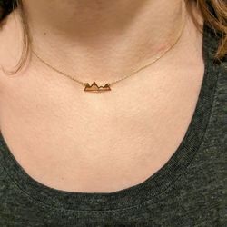 Mountainscape Gold Necklace 