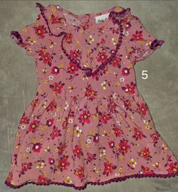 Little Lass pink floral dress size 5